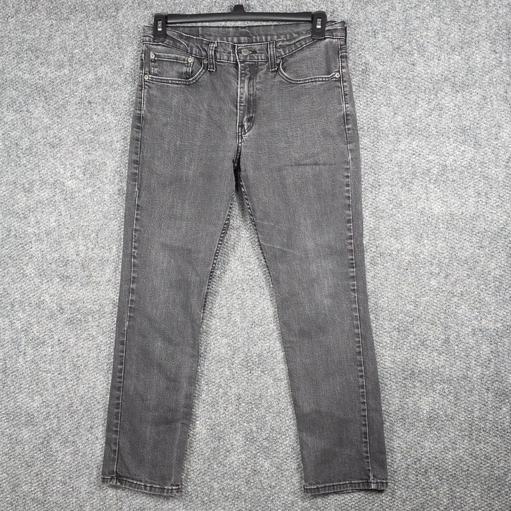 Levi's Mens 34x30 511 Slim Fit Jeans Black Faded Stretch Denim